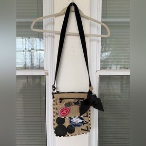 Dinsey Brand Disney Parks Burlap Crossbody Bag